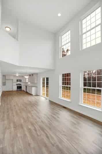 Family Room, Open Above, Windows