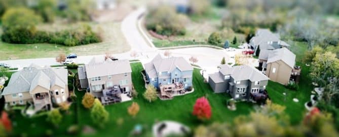 house community from uphill view