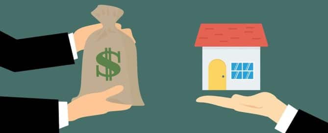 trading money for a house graphic