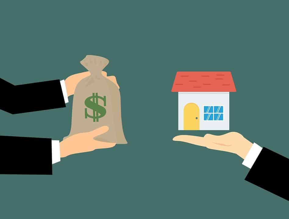 trading money for a house graphic