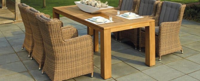 Outdoor patio dining table