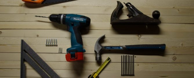 Hand tools organized neatly on the wall