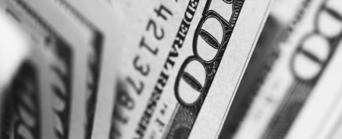 closeup of one hundred dollar bills
