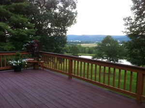 Pressure-treated deck