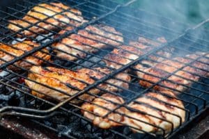 chicken on the grill