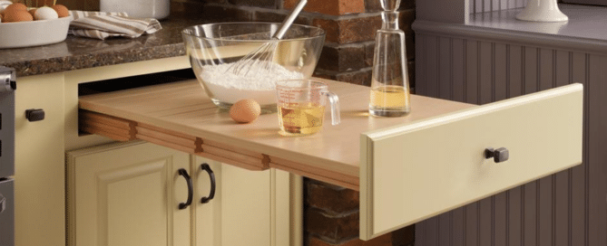 Pull out drawer table