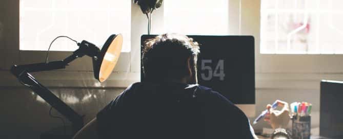 Man working at the computer