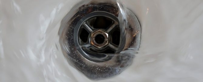 Water down a drain