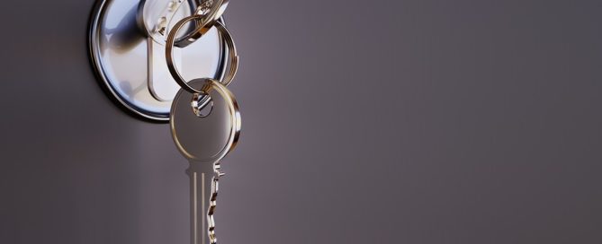 Keys hanging out of a lock