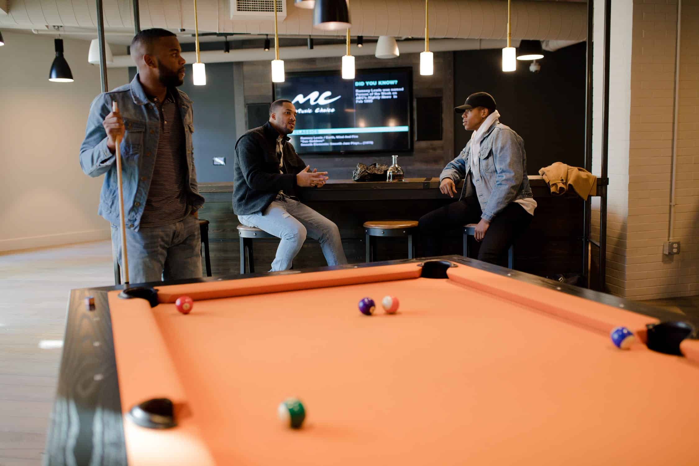 Men playing pool