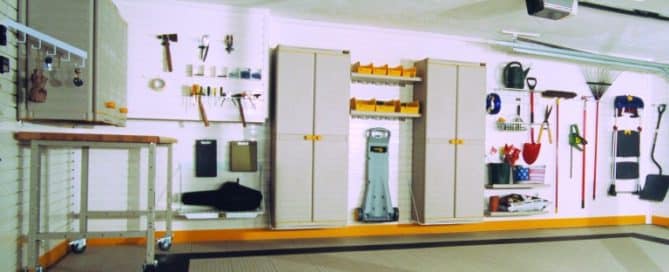 Neatly organized garage