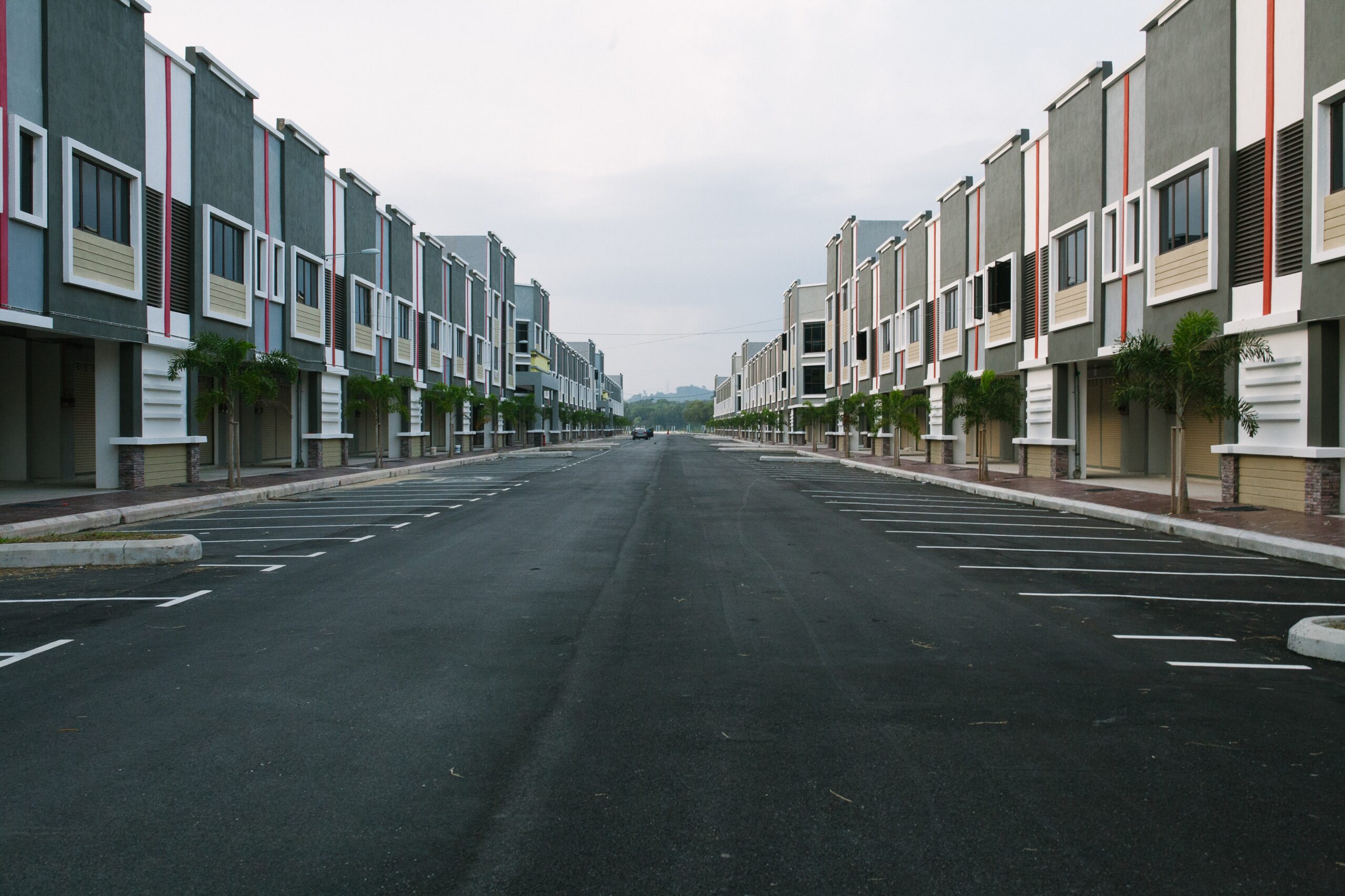 Apartment complex parking lot
