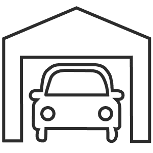 car in garage icon