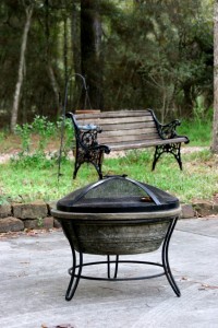 A fire pit to enhance your back yard oasis