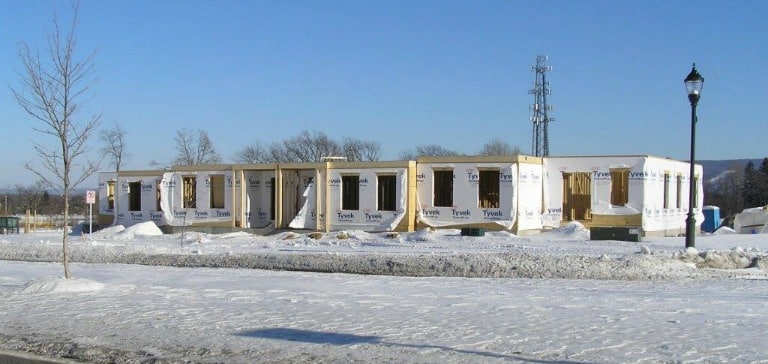Pine Hall townhomes - framing stage