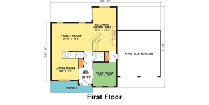 Stanford Two Story House Plan - 1st Floor