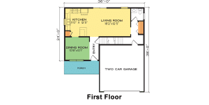 Kirkwood Two Story Home Design - First Floor