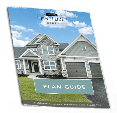 Mockup of the Fine Line Homes Planbook